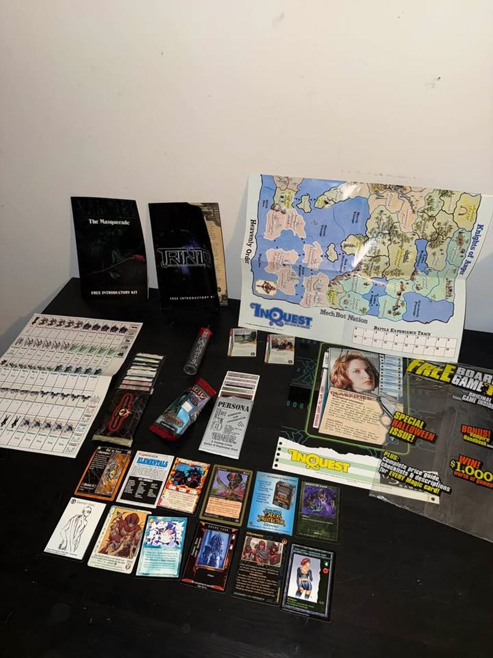 Vintage InQuest Magazine Gaming Inserts & Collectibles Lot